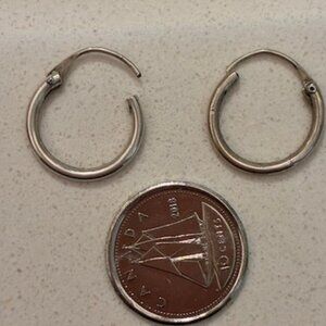 Small Silver Sleeper Hoops